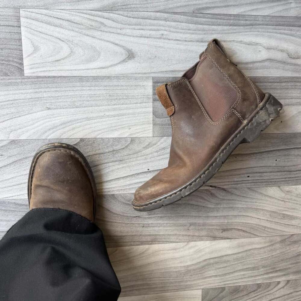 Clarks Brown Leather Chelsea Boots
